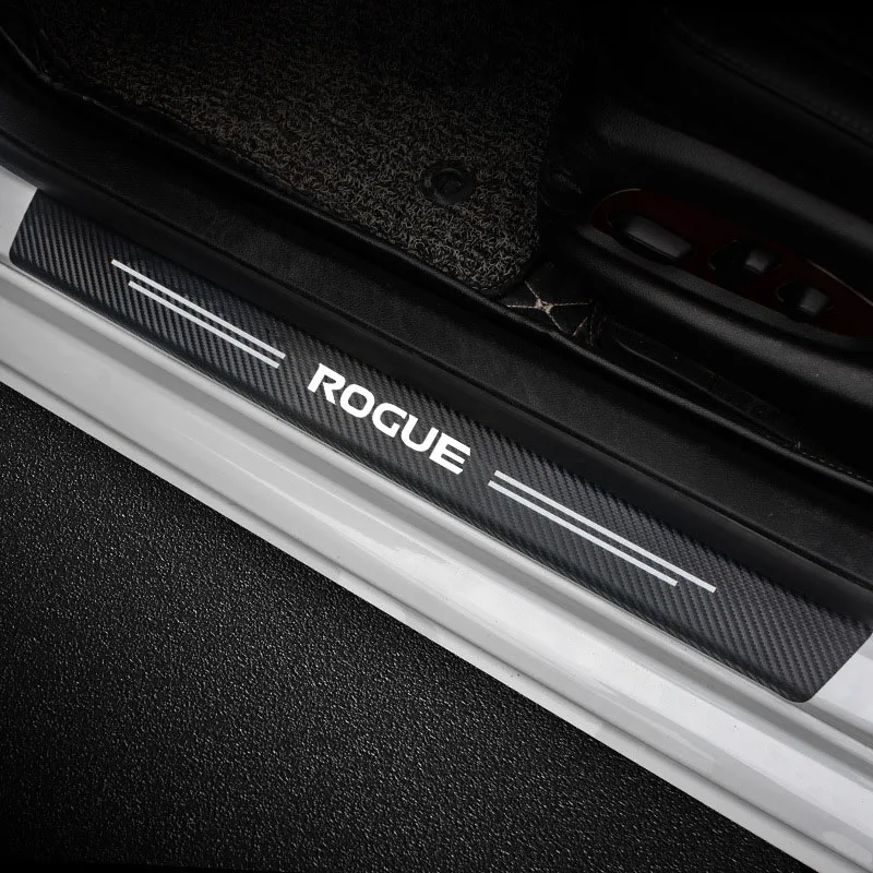 Carbon Fiber Trunk Bumper Protective Sticker Carbon Fiber Sticker Waterproof Protection Film For Nissan rogue Car Accessories image 4