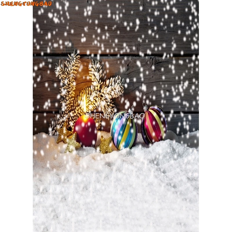 SHENGYONGBAO Art Fabric Christmas Theme Photography Background Children Portrait Backdrops For Photo Studio Props  CXZM-39