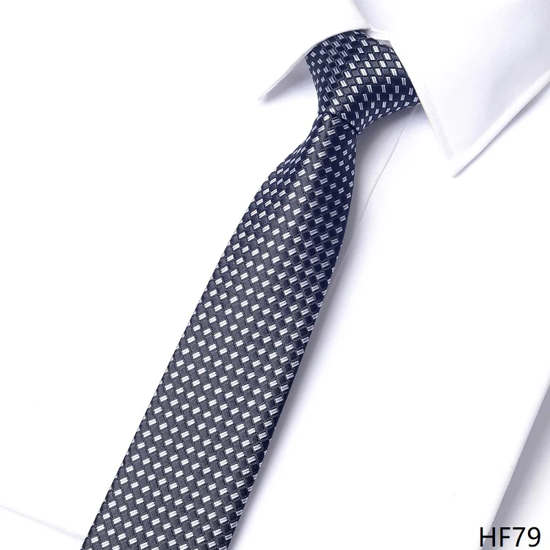 

High Quality Black and White Checkered Tie For Men's Business Banquet Shirt Accessories 6CM Narrow Version Handmade Knotted Tie