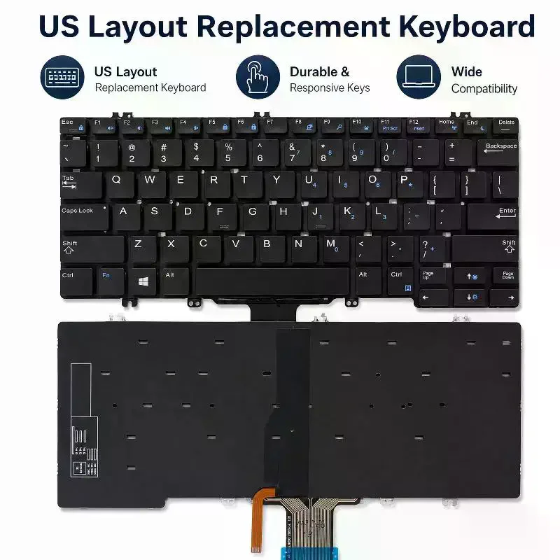 High Quality Keyboard Replacement Compatible With Latitude E5280 5288 5289 7280 E7380 E7220 7290