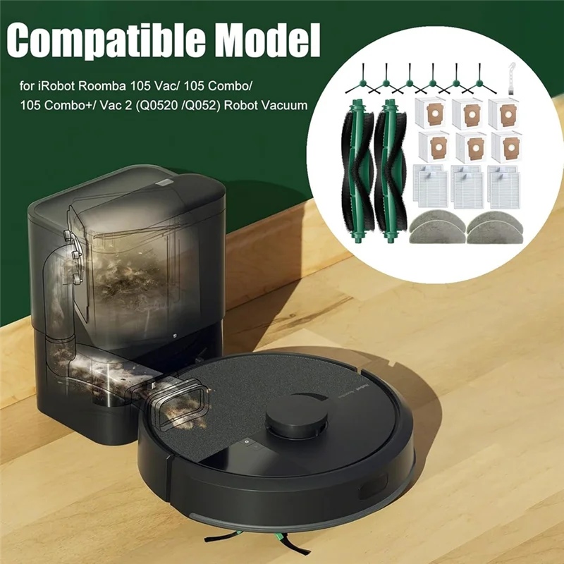 

【FUXQ】 Запасные части для пылесоса робота Q0520/Q052 для Irobot Roomba 104 Combo/105 Vac/105 Combo/105 Combo+/Vac 2
