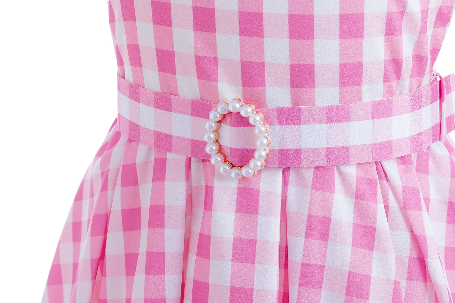 Pink Princess Costume Sleeveless Ball Gown Moive Role Cosplay Dress With Belt Plaid Skirt Halloween Costume Girls Dress Up 2-10T