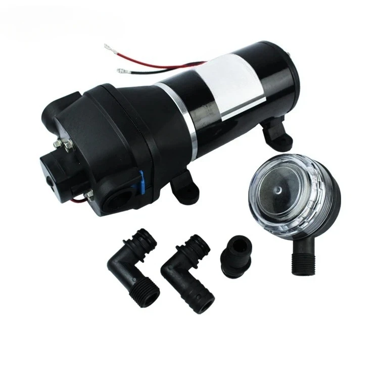 Micro RV diaphragm pump 12V DC self-priming booster household yacht large flow pumping