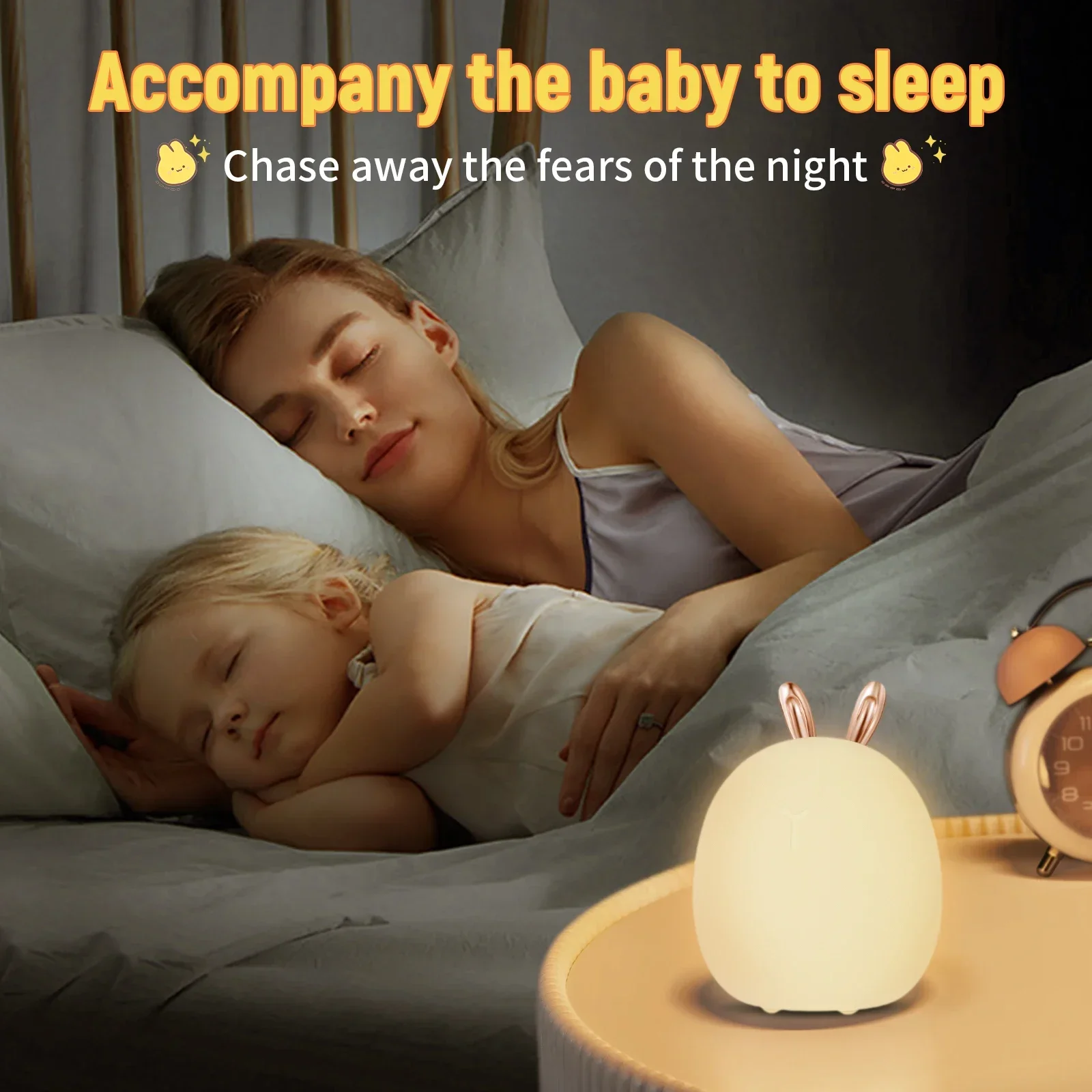Eye Protection Bedroom Bedside Nightlight, Cute Night Light, Presente para crianças, Lâmpadas de ornamento desktop