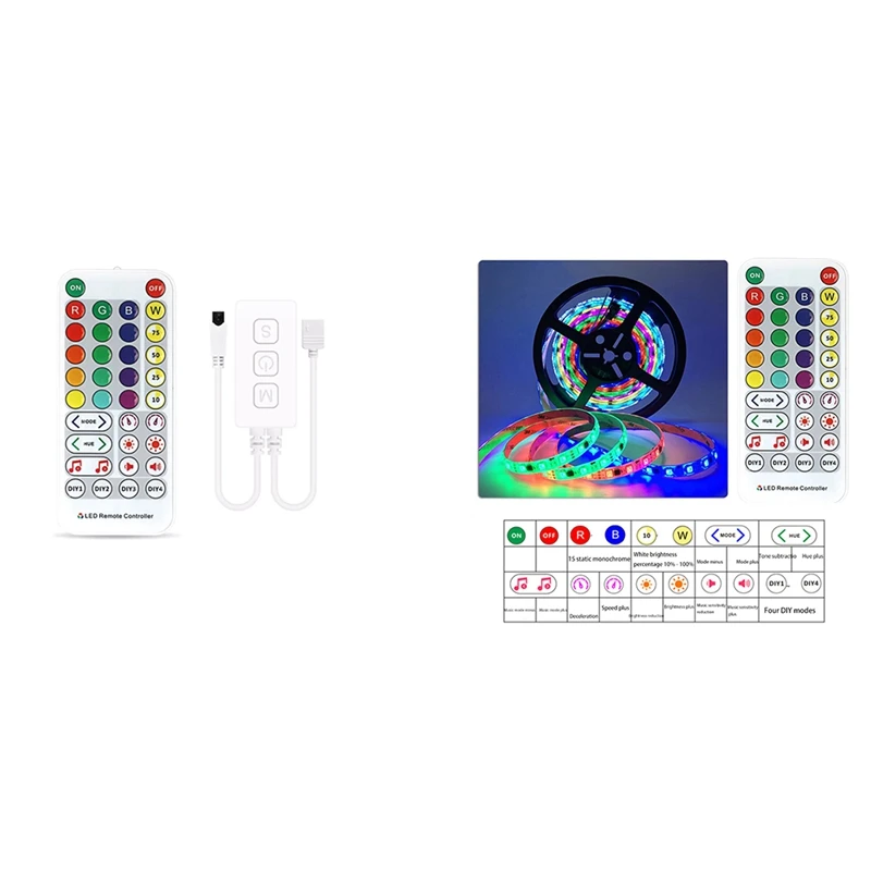 

Bluetooth-Compatible LED Music Controller With IR Remote For WS2813 WS2815 LED Pixels Strip Light