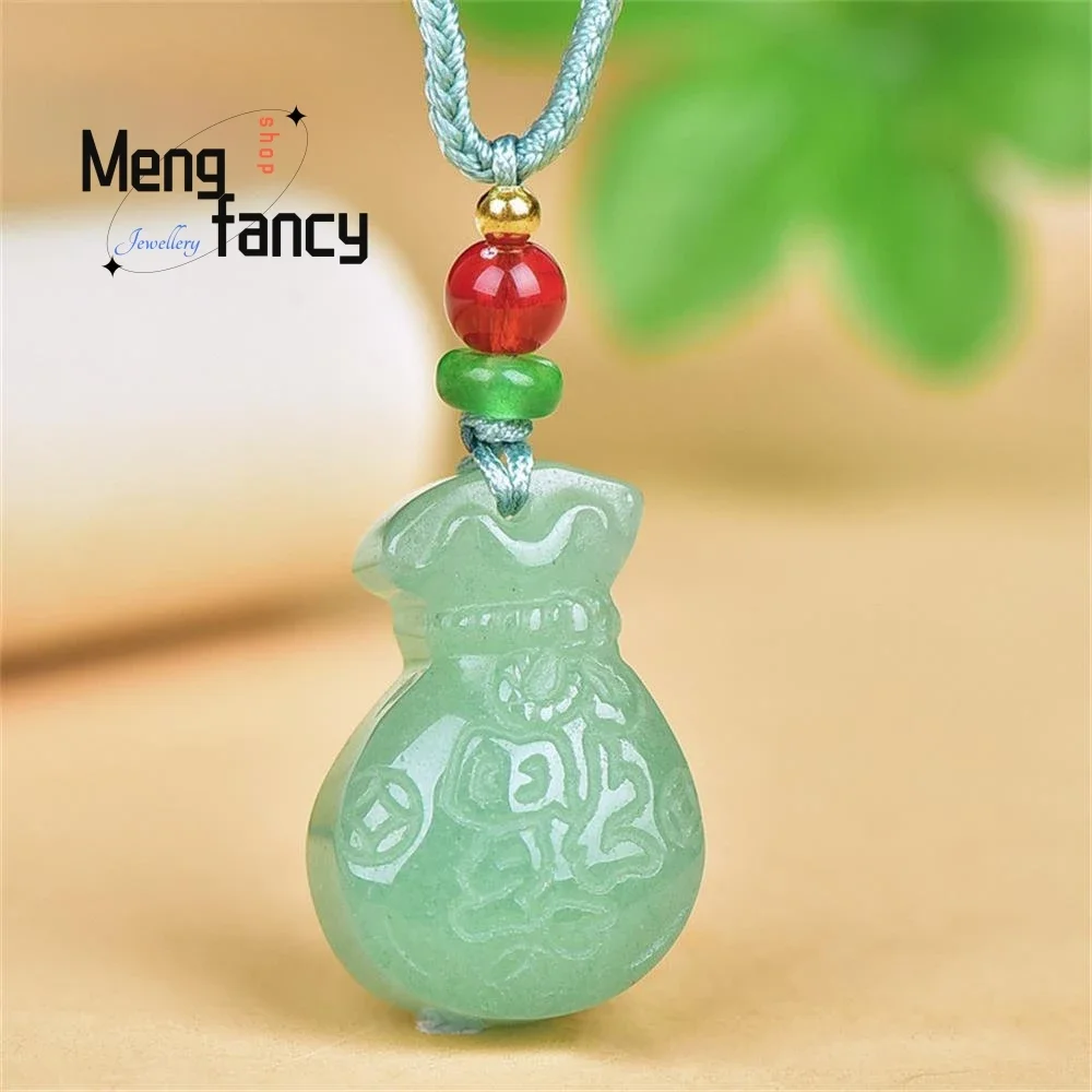 

Natural Dongling Jade Lucky Pouch Pendant Simple Exquisite Best Selling Fashion Jewelry Handicraft Mascot Men Women Holiday Gift