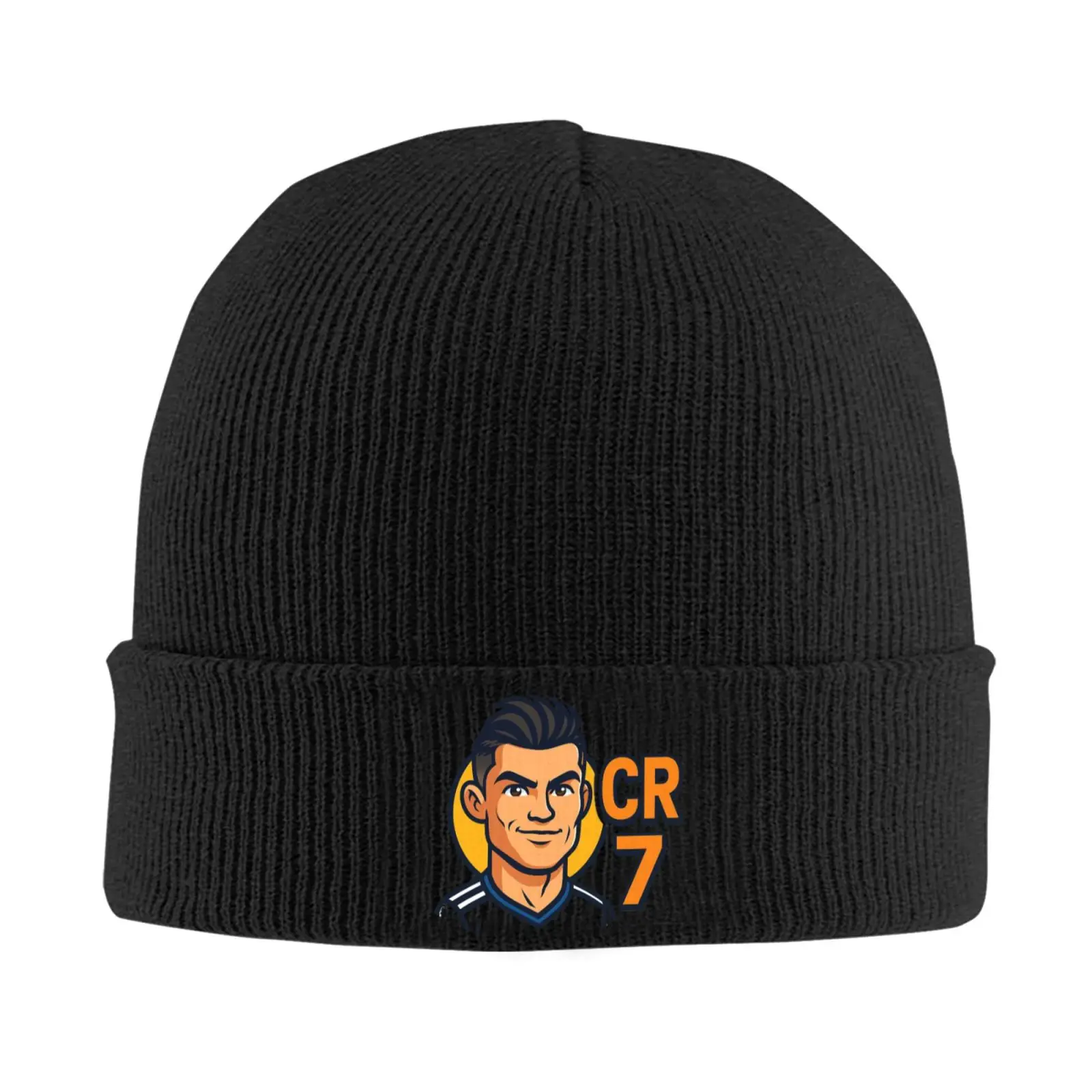 CR7 imprimé bonnet Vintage graphique tricot chapeau rétro Streetwear doux chaud pour hommes femmes casquettes élastiques Skullies bonnets hiver
