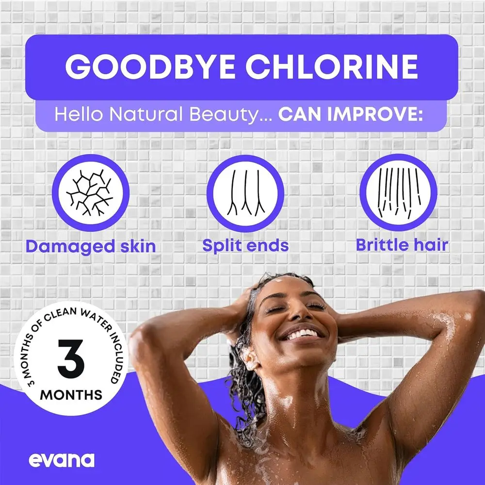 Filtr prysznicowy o wysokiej czystości - usuwa 99% chloru, metali ciężkich - akcesoria łazienkowe - głowice prysznicowe - wykończenie chromowane