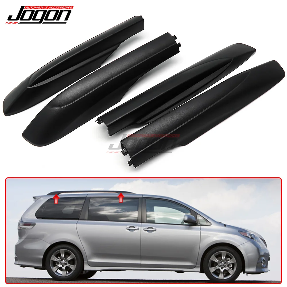 For Toyota Sienna 2011 -2020 Third Generation XL30 ABS Roof Rack Bar 4Pcs Rail End Protection Cover Replacement Shell