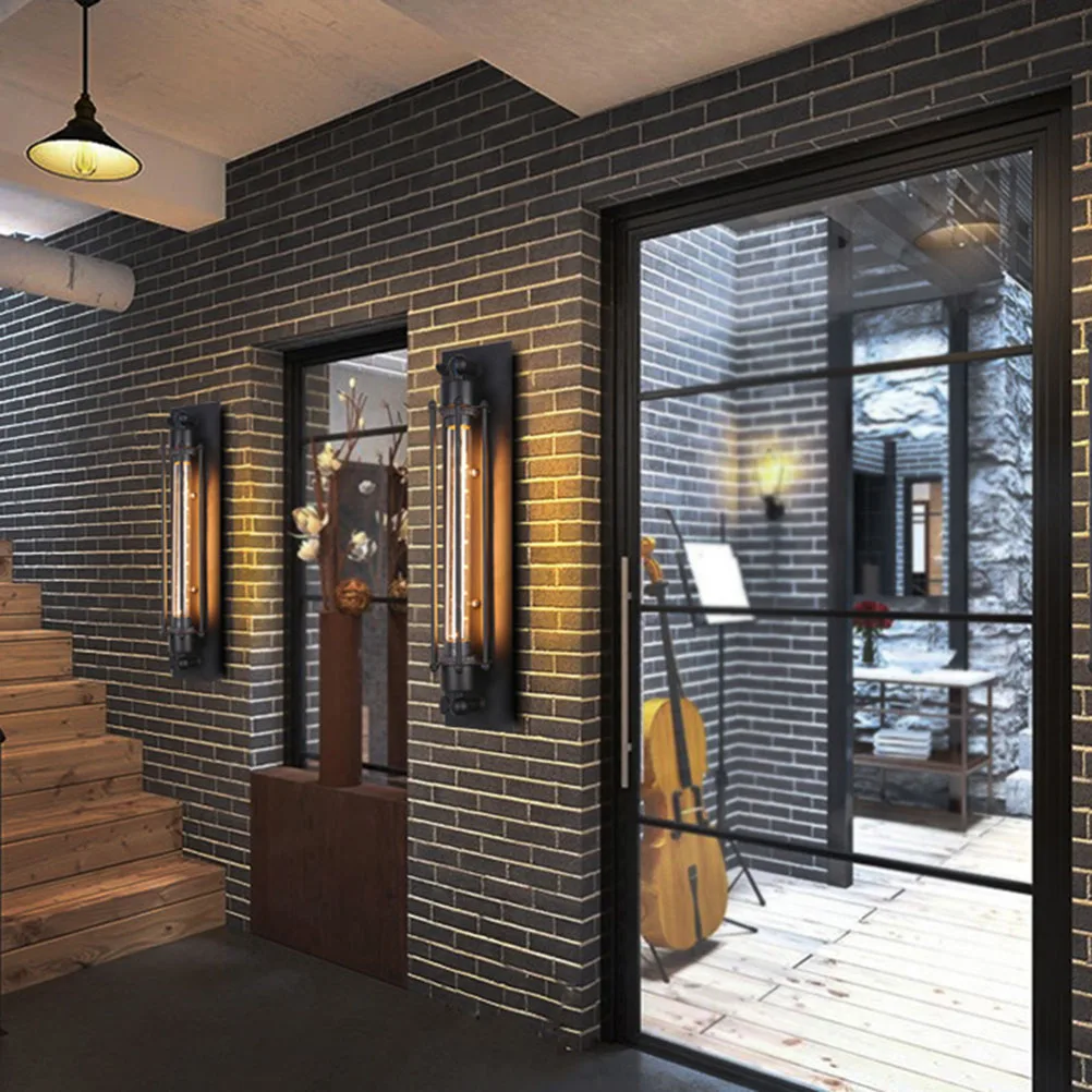 

Wall Lamp Vintage Industrial Black Iron Led Wall Light For Living Room Bedroom Bar Restaurant Rust-Proof Indoor Lighting Fixture