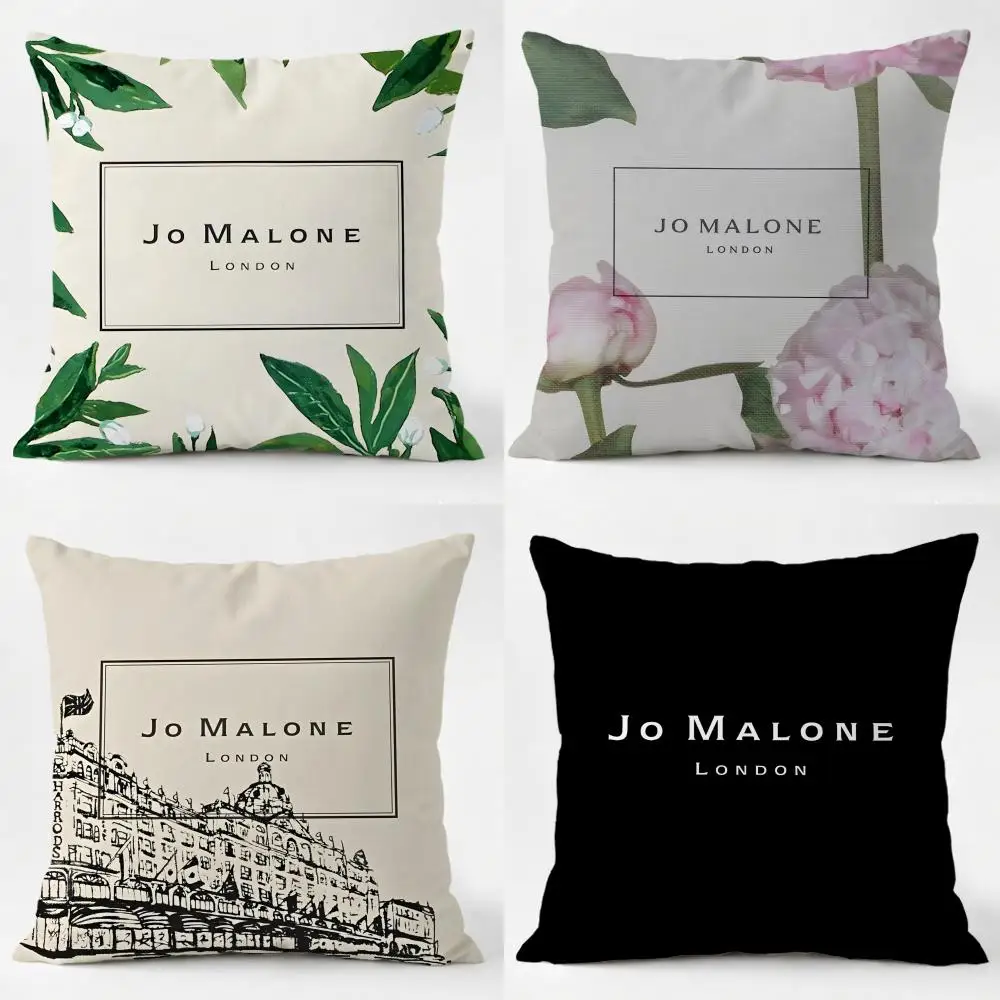 Luxury Fragrance Jo Malone London-L Cushion Cover Daily Washable Linen Pillowcase Soft  for Sofa Bed Home Room Decor