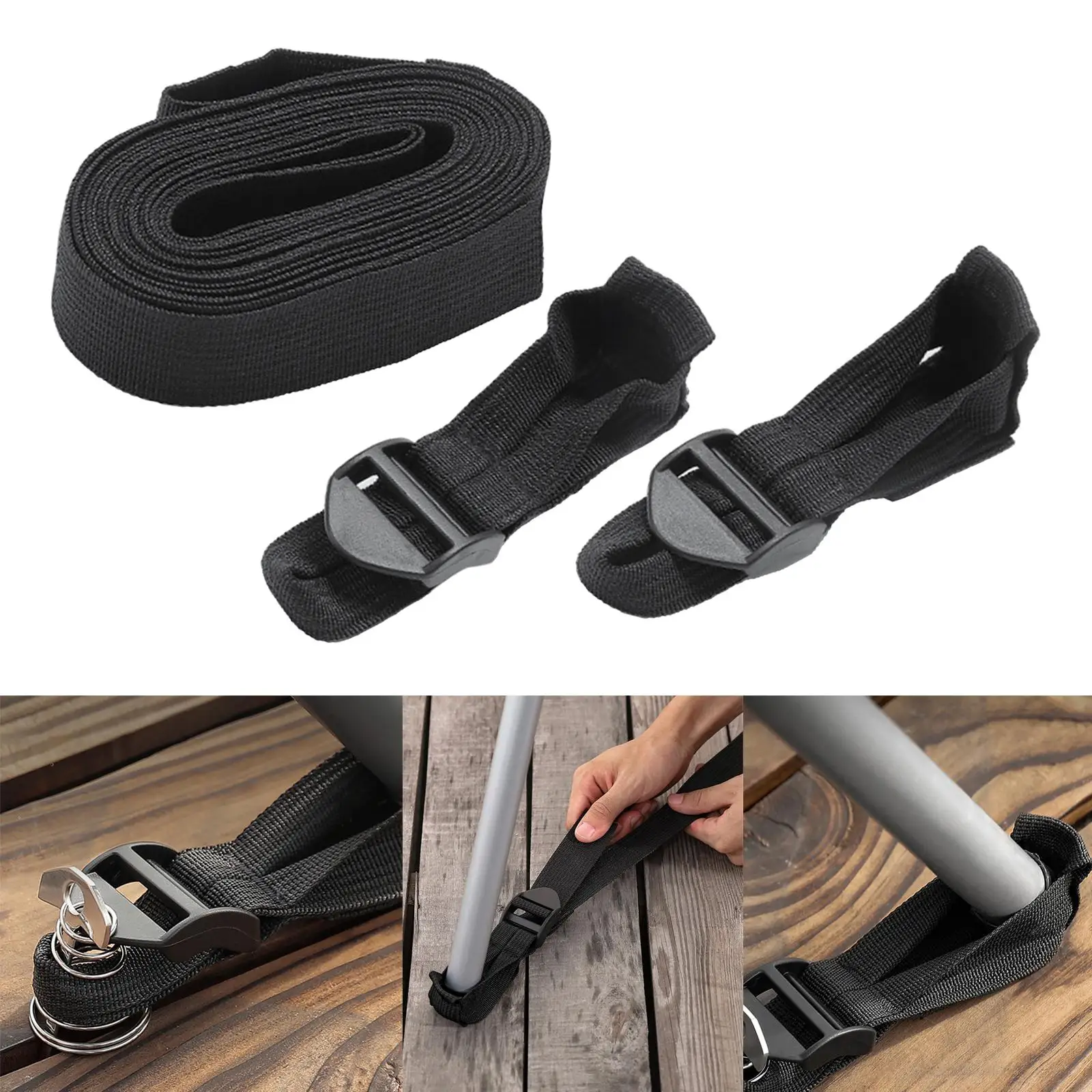 

Awning Rod Holder Outdoor Camping Canopy Rod Holder Fixed Strap Windproof Tent Awning Pole Accessories