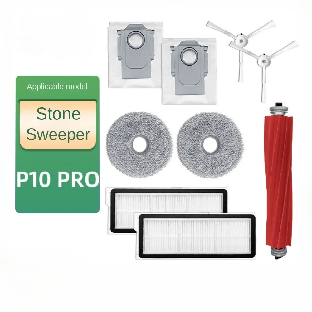 For Roborock sweeper P10 Pro Accessories P10S Filter Core Main Piping Brush Dust Bag Mopping Rag