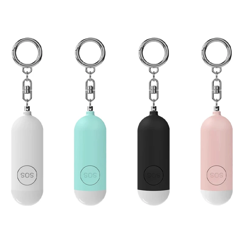 Alarm Girl Child Women Security Protect Alert Personal Safety Scream Loud Emergency Alarm Keychain Pink