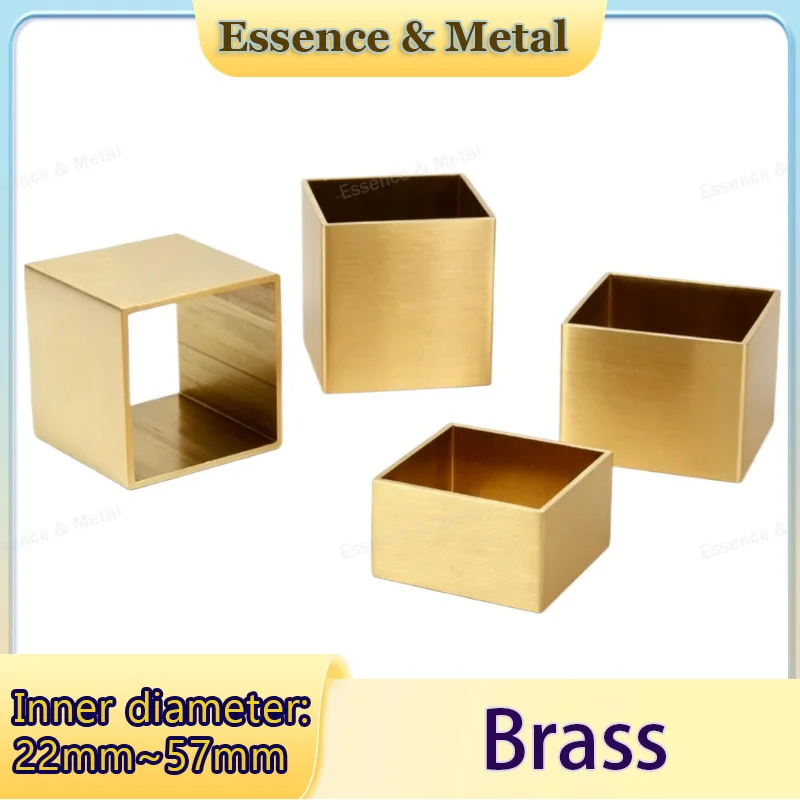 2/4PCS Brass Square Foot Protector 22mm~57mm Inner Frame Square Tube Through Hole Anti-Scratch Sofa Foot Protector Accessories
