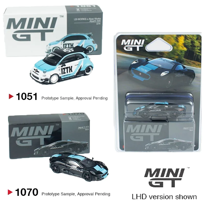 MINI GT Kaido House 1:64 Nissan 2000GT-R Jaguar C-X75 Black LB-WORKS * Abas Works Abarth 595 IZTK Alloy Car Model Children Toys