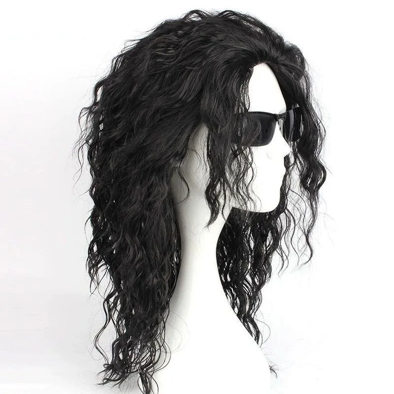 Synthetic Medium Length Dance Cosplay Wig Inspired By Pop Icon, Stage Performance Fiber Hair, Mechanical Style, Costume Party