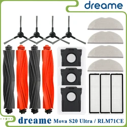 Compatible For Dreame Mova S20 Ultra / RLM71CE Spare Parts Main Side Brush Hepa Filter Mop Pad Dust Bag Accessories Consumables