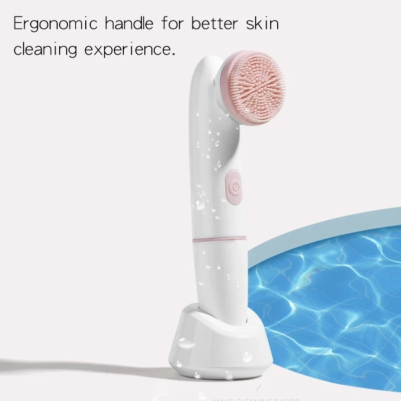 Sonic Silicone Facial Cleansing Brush Waterproof Electric Face Pore Cleaner Skin Cleansing Beauty Device - view 6