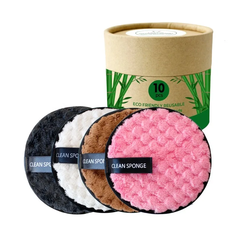 Wash Face and Makeup Remover Cotton Pad Reusable Ultra-fine Fiber Makeup Remover Powder Puff Wash Face and Clean Face Pad