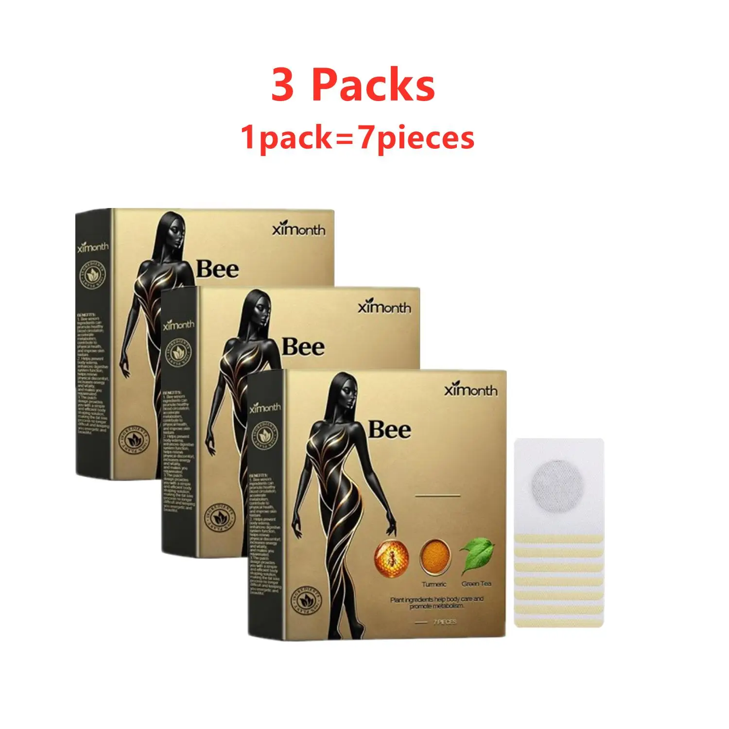 3 Packs Bijen Afslanken Patch Dunne Arm Patch Vet Verwijderen Vetverbrandende Maagpleister Voor Vrouwen En Mannen Gezondheidszorg