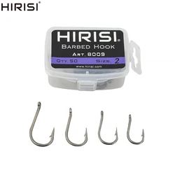 50pcs Coating High Carbon Stainless Steel Micro Barbed Fish Hook Carp Fishing Hooks 8009 Fishing Tool Accessories