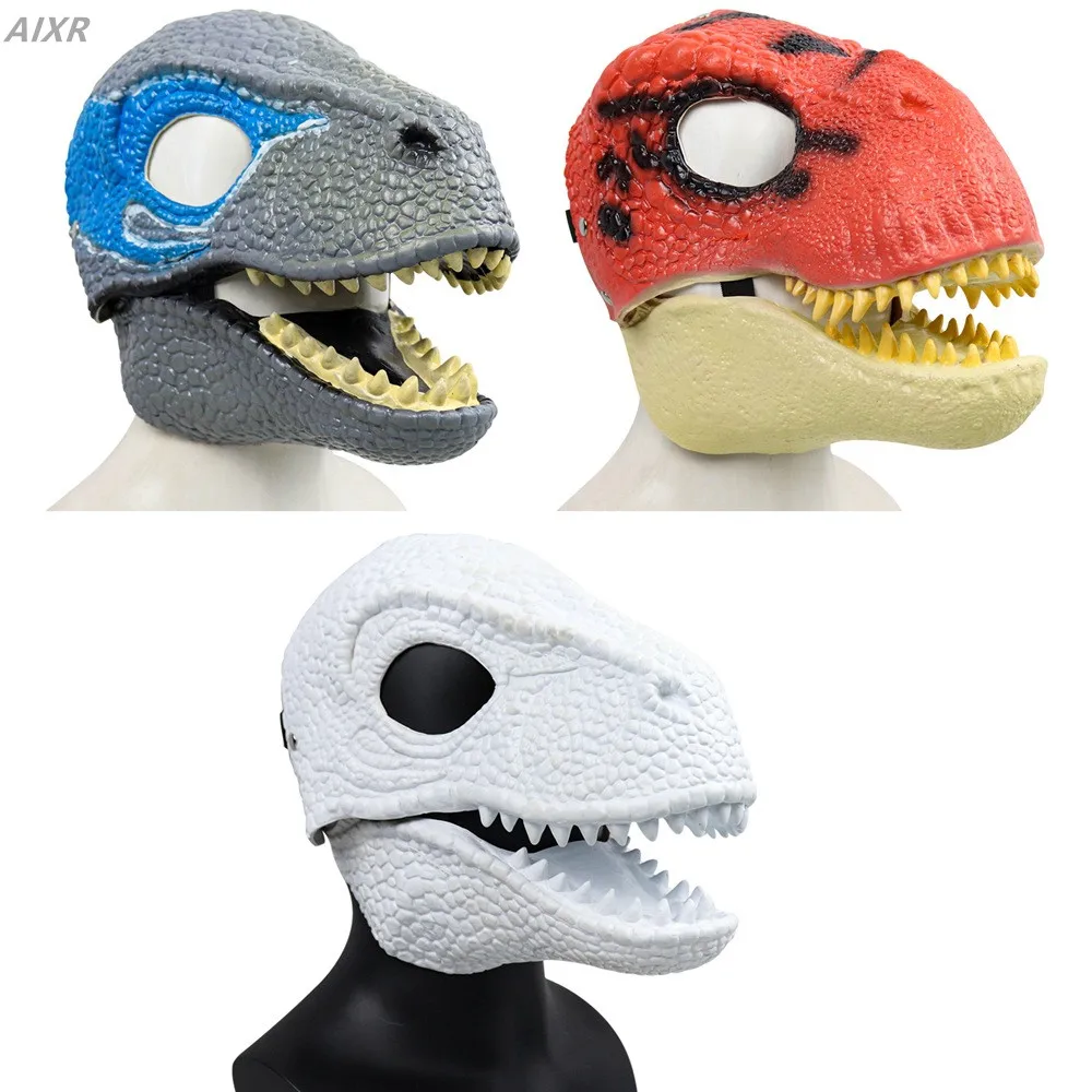 

Dino Mask Open Mouth Dinosaur Head Masquerade Party Animal Oni Mask Halloween Party Prop Disguise Cosplay Joker Mascara Terror