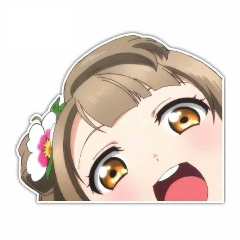 

13cm X 11cm for Love Live! Peek Big Head Anime Vinyl Car Sticker JDM Window Decal Car Accessories