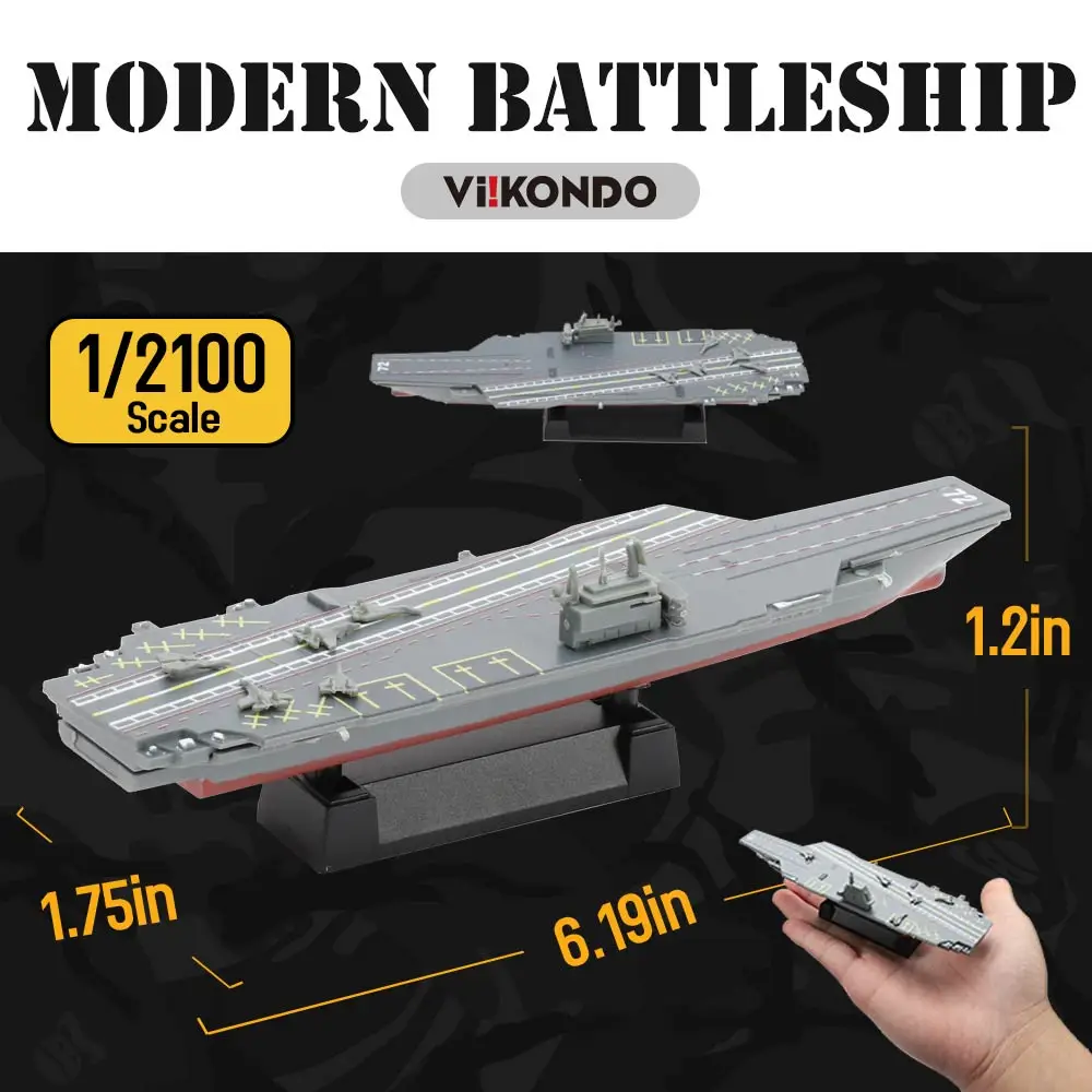 ViiKONDO Military Vehicle Toy Model Warship Carrier U-boat Submarine US Army Ship China Cruiser German Battleship Assembly Gift