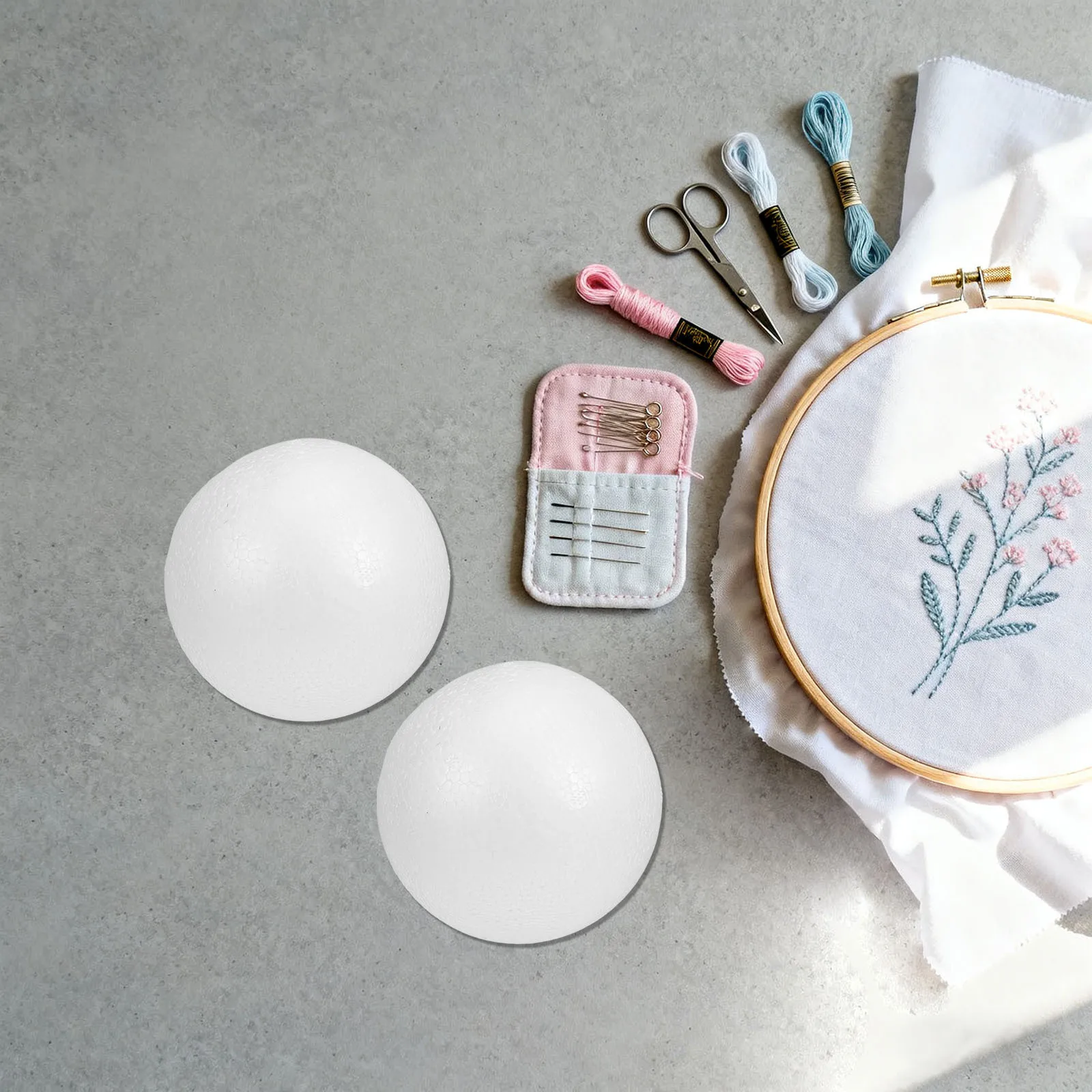 

12pcs Foam Balls For Crafts: 4 Inch Blank White Spheres Lightweight Polystyrene Craft Supplies For Diy School Art Projects