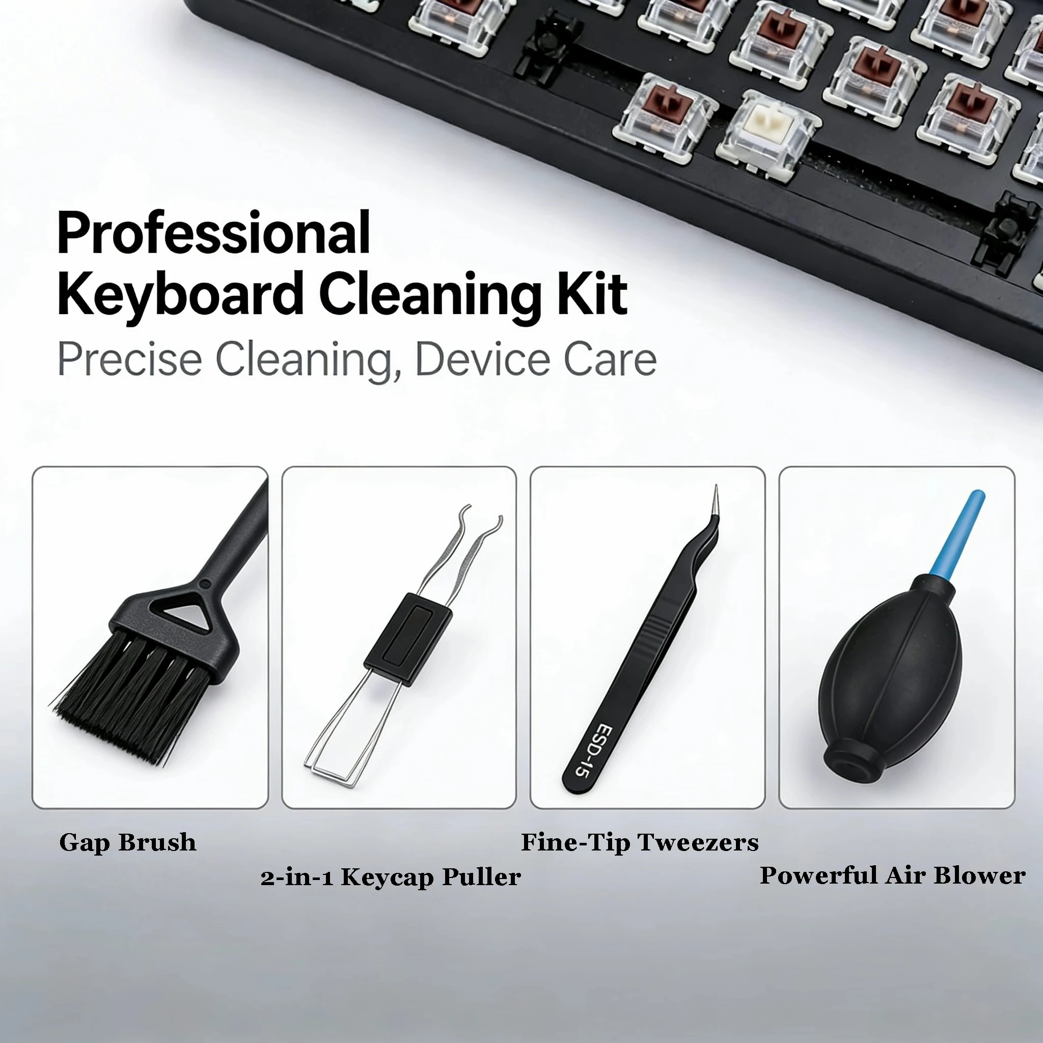 4 in 1 Keyboard Cleaning Kit M - Keycap Puller Ring avis et prix