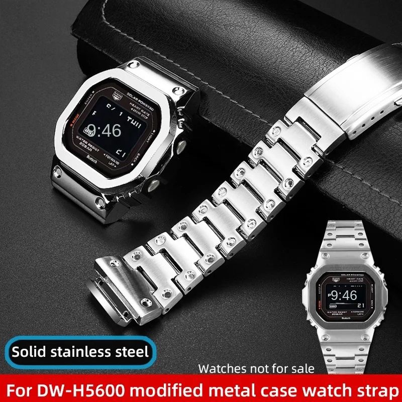 DW-H5600 Bezel Case Band Set For Casio DW-H5600 Series Modified Metal Steel Case Stainless Steel Watch Strap Accessories Men‘s