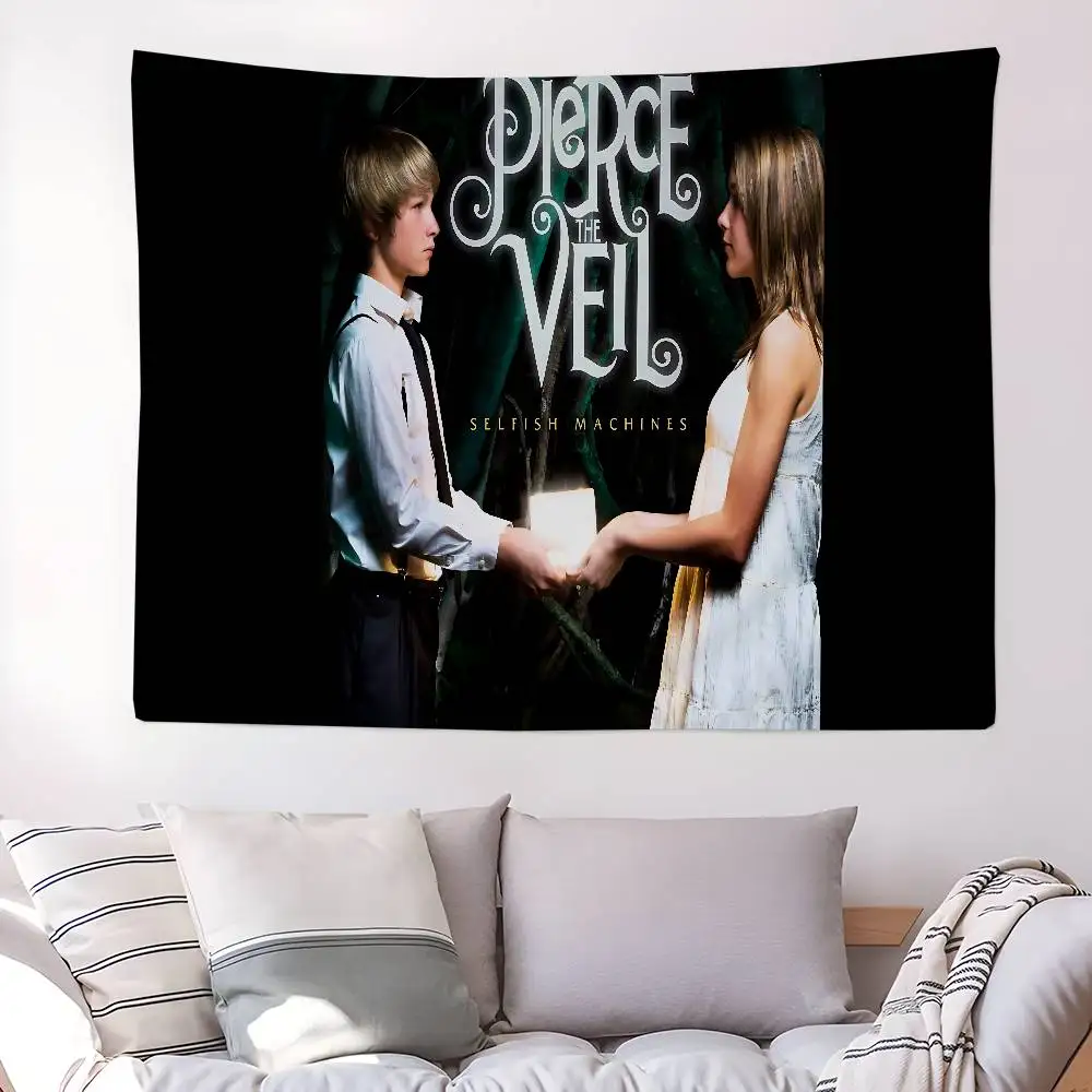 Rock Band P-Pierce The V-Veil Printed Large Wall Tapestry Indian Buddha Wall Decoration Witchcraft Bohemian Hippie Wall Art