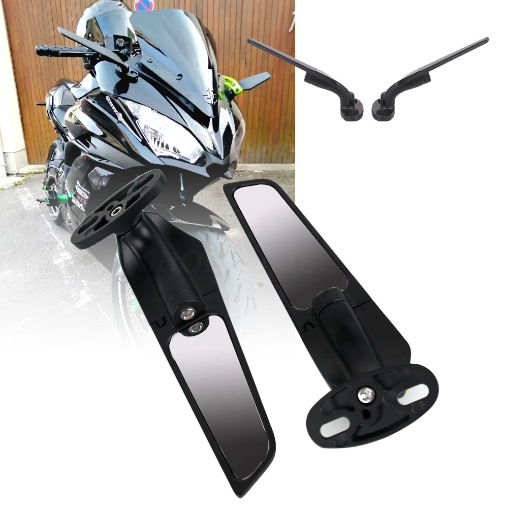 Modified Motorcycle Mirrors Wind Wing Adjustable Rotating Rearview Mirror Side For Kawasaki ZX6R ZX636 ZX7R ZX9R ZX10R