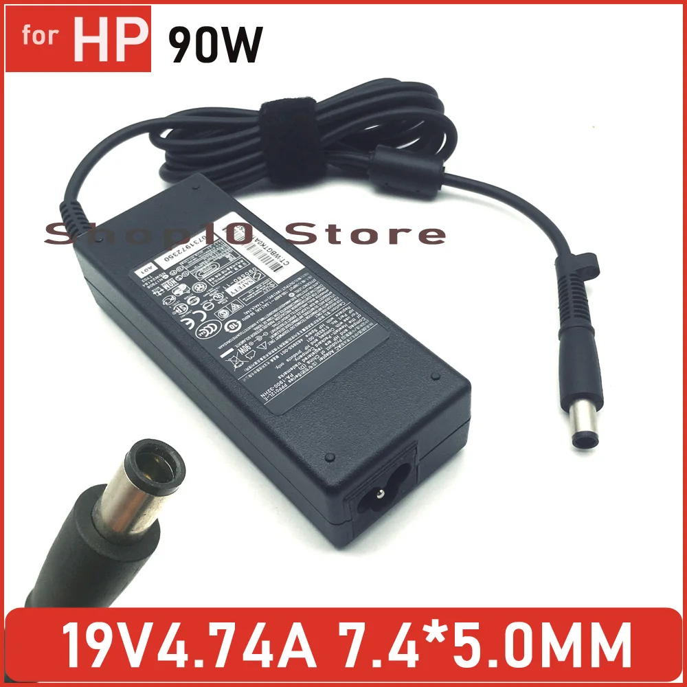 Adaptador ac original 90w 19v 4.74a para hp pavilion dv6 dv7 cq60 g6 g60 g62 cabo de alimentação para carregador de laptop