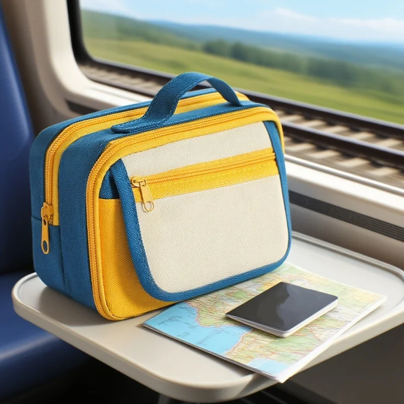 New 2025 Handheld 9-Layer Pen Bag - Large Capacity Multi-Compartment Contrasting Color Organizer for Men & Women/makeup bag