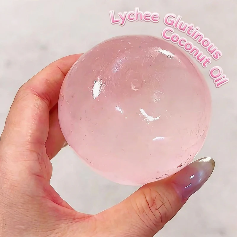 Blue Transparent Maltose Mochi Squishy Toy Soft Simulated Ball Quick Rebound Squeeze Fidget Toy Anti Stress Anxiety Relief Decompression Gift For Kids Adults
