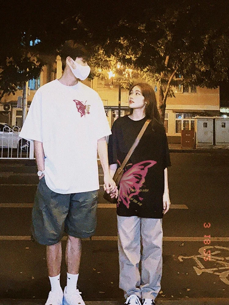 男性と女性のためのサマーウェア,恋人とカップルのためのサマーシャツ,ギフトプリント,mrとmrs,2022