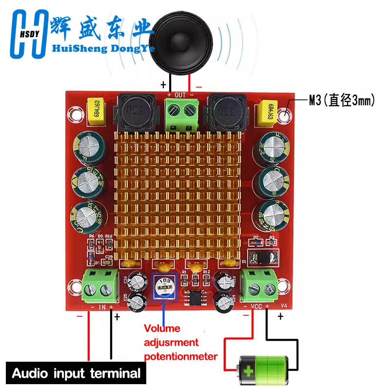 Placa amplificadora Digital TPA3116DA TPA3116 150W D2 Mono canal placa amplificadora de Audio de potencia Digital XH-M544 DC 12V 24V