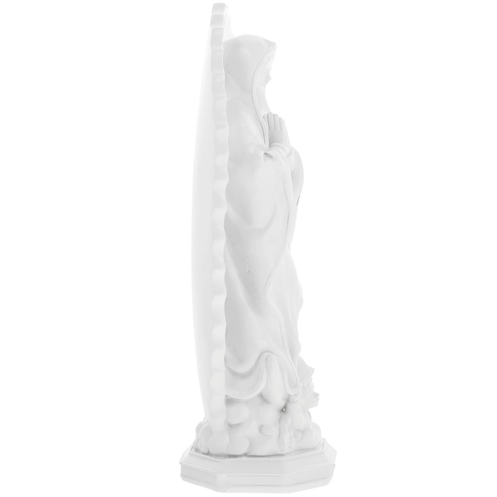 

Statue Resin Sculpture Ornament Mini Virgin Mary Shaped Figurine White Miniature Craft Mother