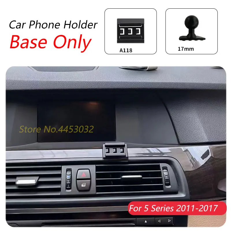 Supporto per telefono per auto speciali per BMW Serie 5 G30 G31 F10 F11 6GT G32 GPS Staffa fissa Base 17mm Accessori 2011-2021