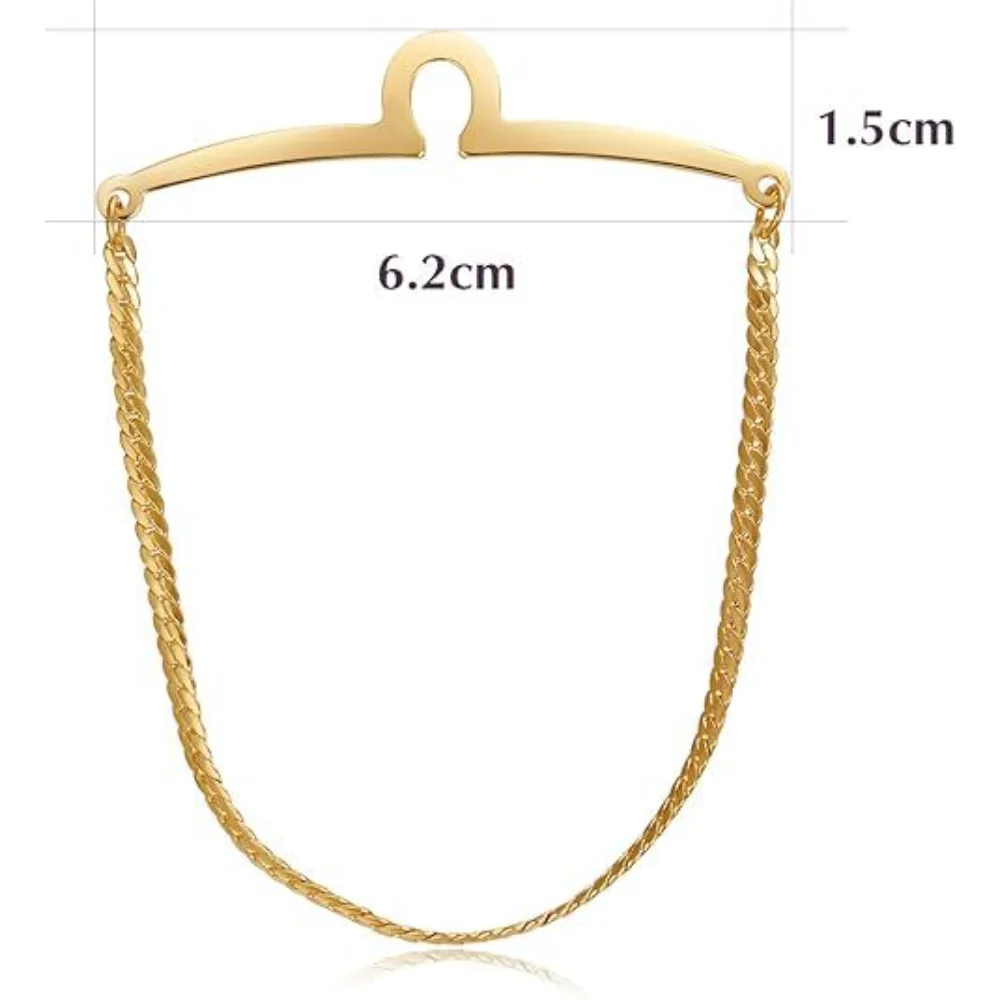 Men's Suit Chain Neck Needle Shirt Collar Decoration Chain Single/multi-layer Optional Business Suit Collar Chain Matching