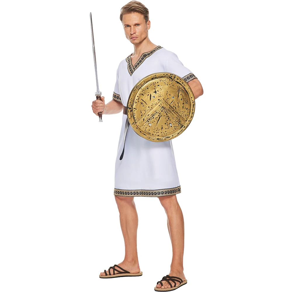 Eraspooky 2022 mężczyźni starożytny grecki rzymski wojownik kostium dla dorosłych Roman Solider Cosplay Gladiator kostium Halloween kostiumy Purim