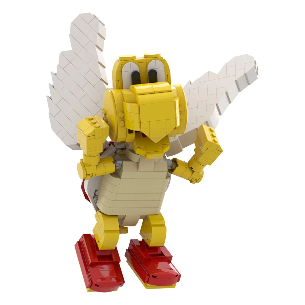 

MOC Red Koopa Paratroopa Posable Model Building Blocks Classic Game Bird Animals Happy Wiggler Insects Bricks DIY Toys Gift
