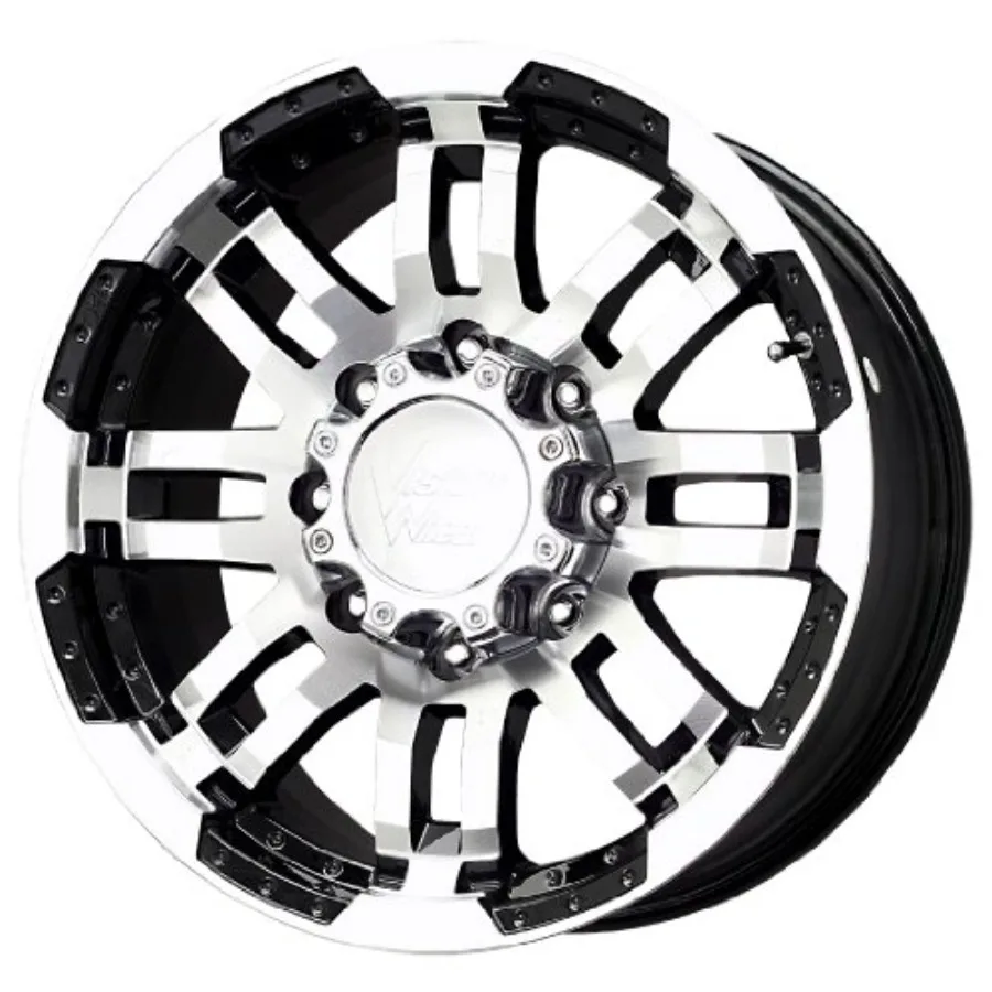 

18x8-1/2 Gloss Black Warrior Wheel with Machined Face for Performance SUVs and Trucks 8x165.1mm Bolt Pattern