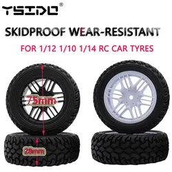 YSIDO 1.9inch 75mm Off Road Buggy Tires Wheel 12mm Hex Hubs for Wltoys 144001 1/12 1/14 1/10 Scx10 Traxxas Trx-4 Tamiya RC Car