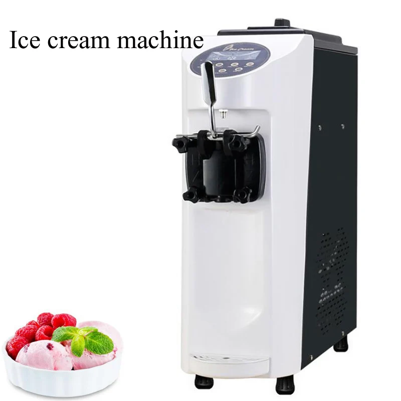 

Desktop Soft Ice Cream Makers Machine Single Head Ice Cream Machine Stainless Steel Ice Cream Vending Machine 1100W