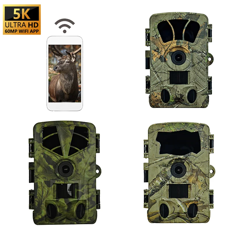 

5K WiFi Waterproof Trail Camera PR906W/PR908W/PR909W Supports APP Viewing for Animal Hunting Night Vision and Farm Monitoring