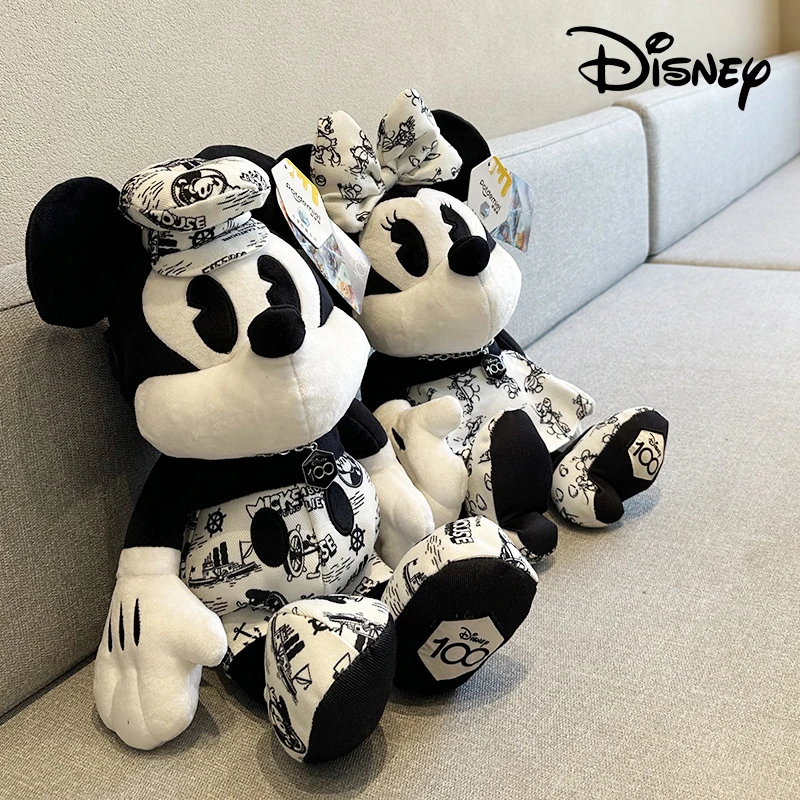 

Disney Genuine Mickey Minnie 100th Anniversary Series Plush Doll Cartoon Mickey Mouse Plush Toys Kids Gift Christmas Gift