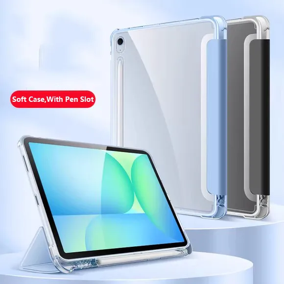 

Transparent Case For Samsung Galaxy Tab S10 Lite 10.9 inch 2025 S10 FE S7 S6 Lite A9 8.7 inch S9 S8 Plus S7+ S10+ With Pen Slot